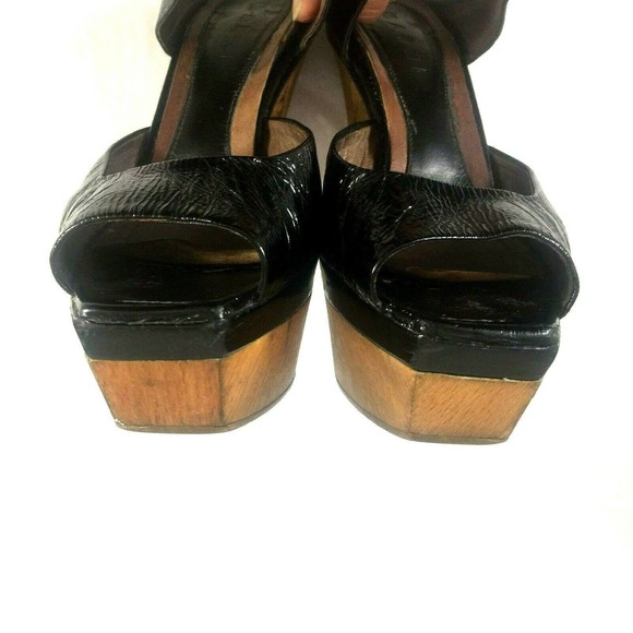 Marni Mule Black Patent Leather Platform Sandal 8 - Picture 7 of 10